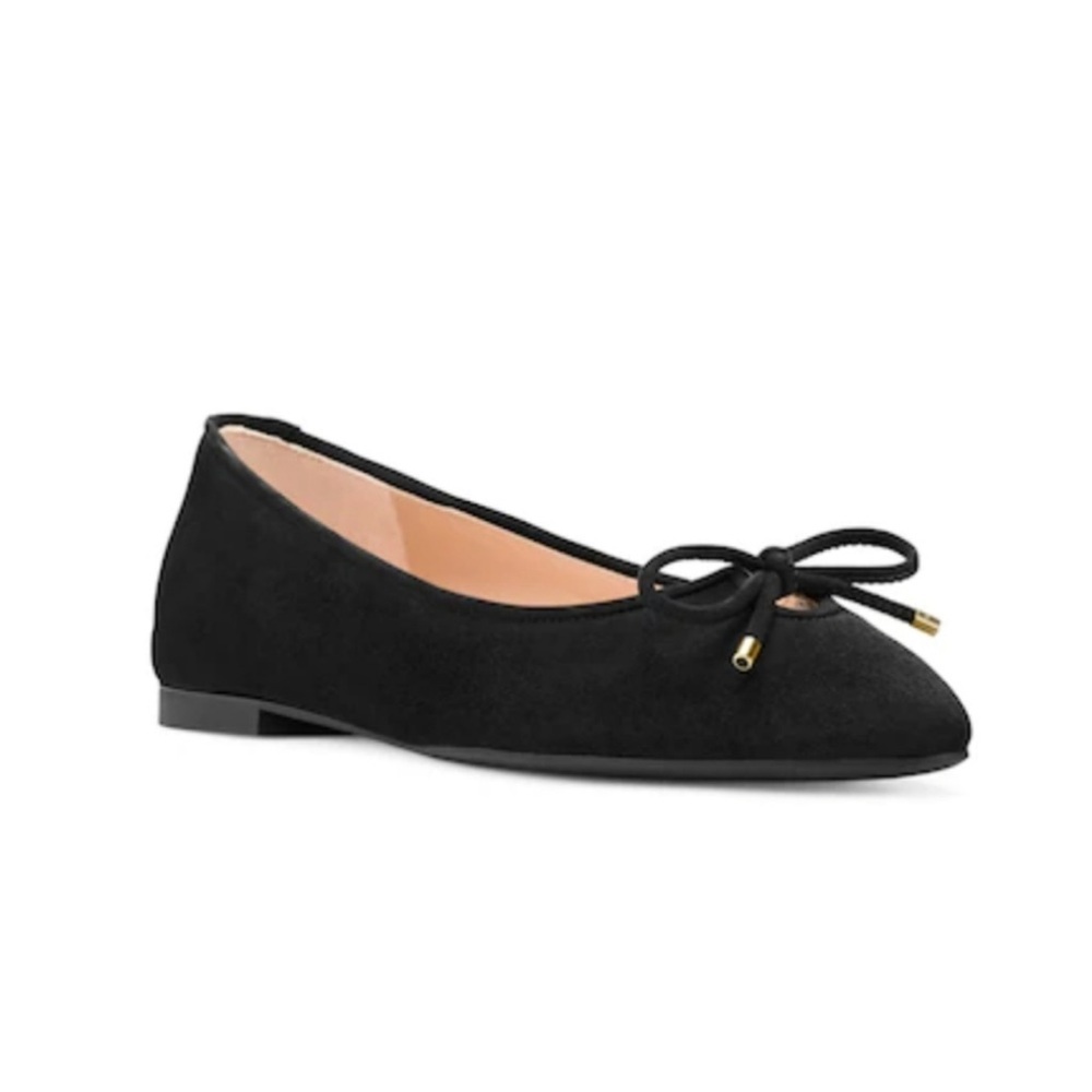 NEW Stuart Weitzman Gabby Suede Flats Black Size 6